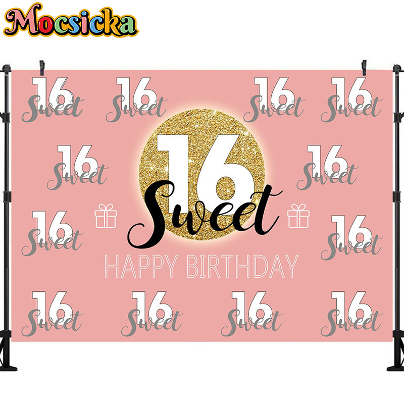 Mocsicka Sweet 16, фон для дня – обзор и цена Dessert Table Backdrop