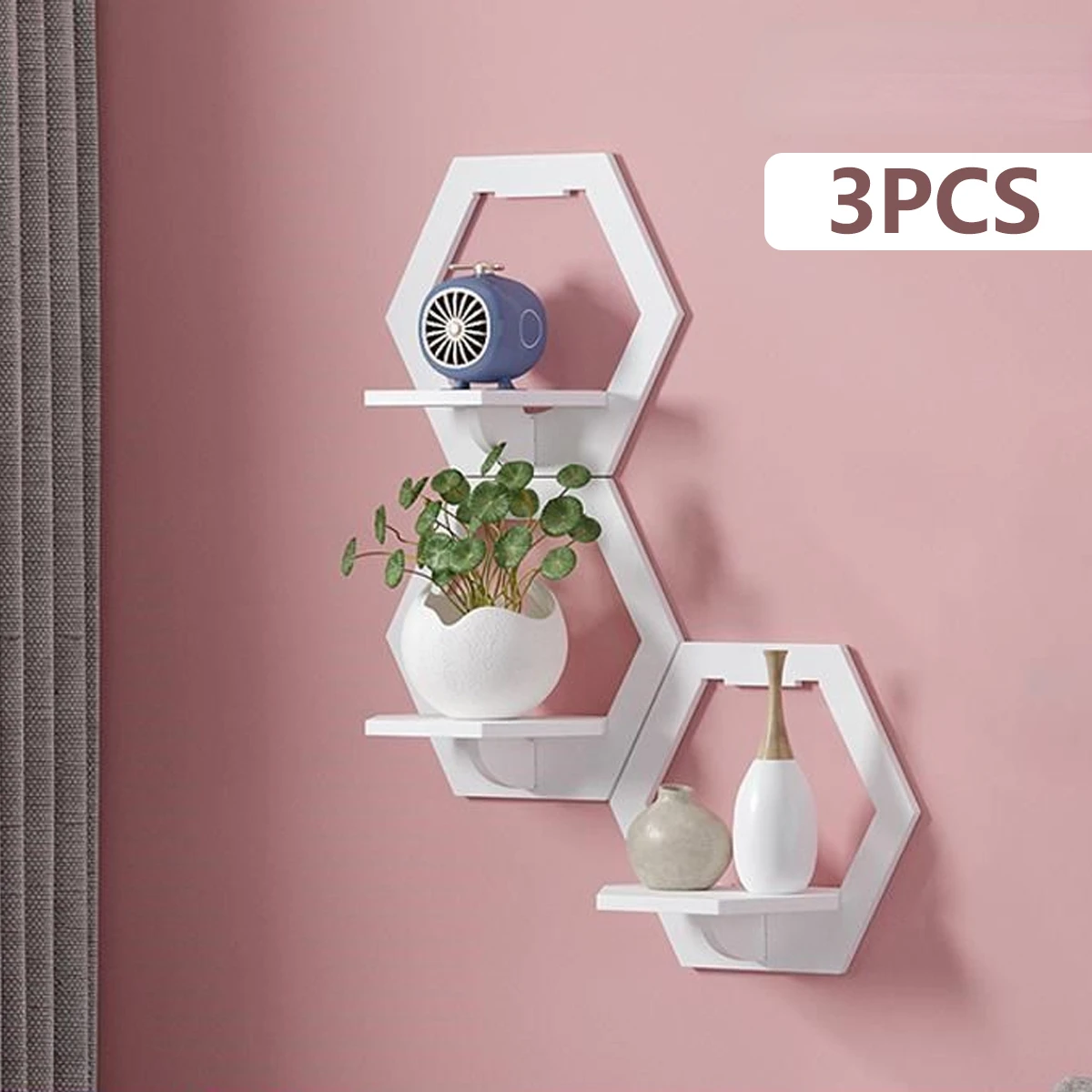 3 шт., шестиугольная настенная – обзор и цена Flower Wall Panel